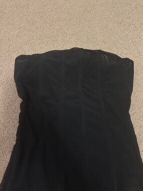 SHEIN Black Strapless Corset-Style Top